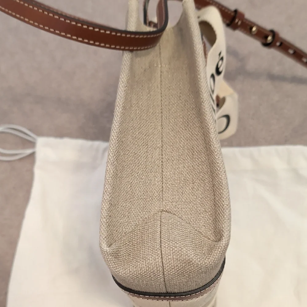Chloé Beige and Brown Mini Woody Tote Bag - Picture 14 of 17